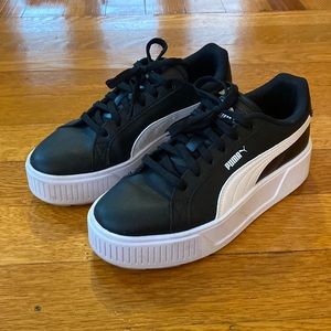 PUMA leather platform sneakers